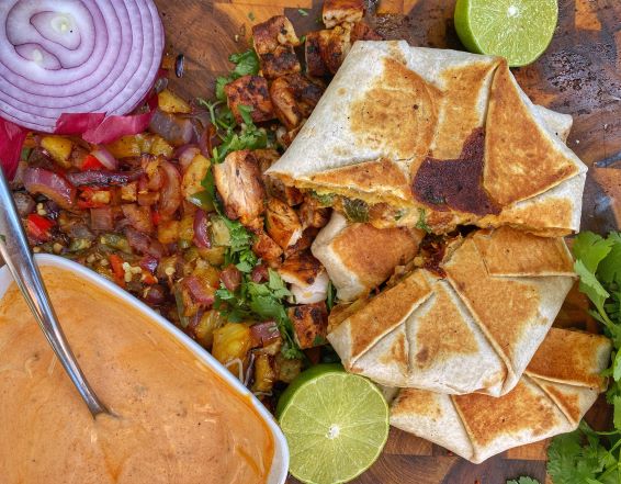 Pineapple Chicken and Adobo Crunchwraps – Blackstone Products (MX)