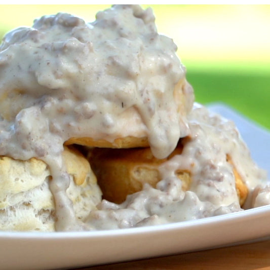 AirFryer Biscuits and Maple Sausage Gravy