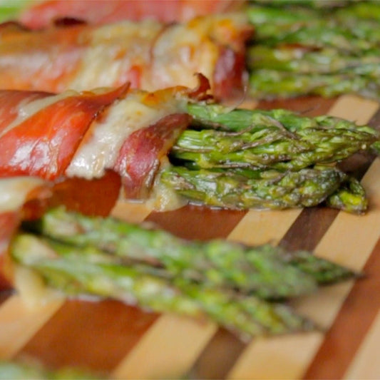 Asparagus Wrapped with Speck and Provolone