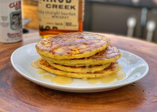 Johnny Cakes with Bourbon Salted Caramel Sauce