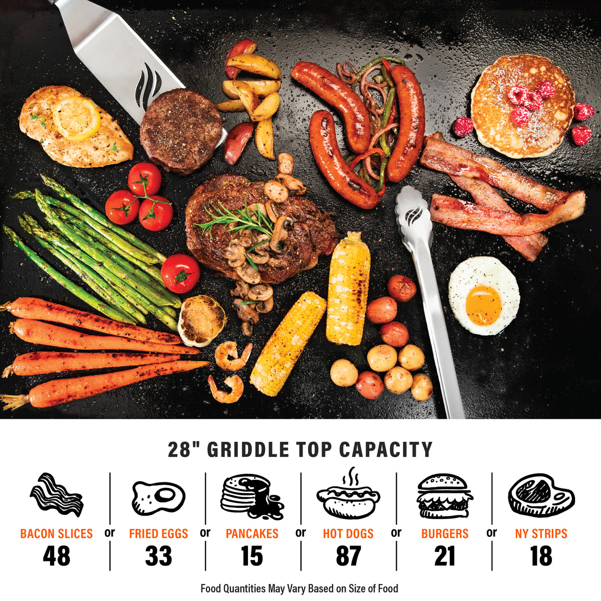Plancha de Gas 28" con Tapa